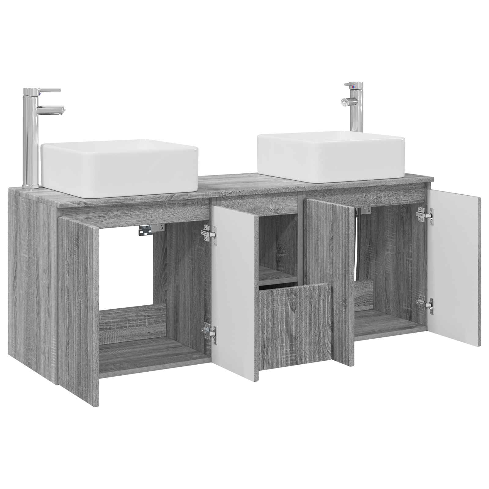 Ensemble d'armoire de salle de bain 3 pc Sonoma gris