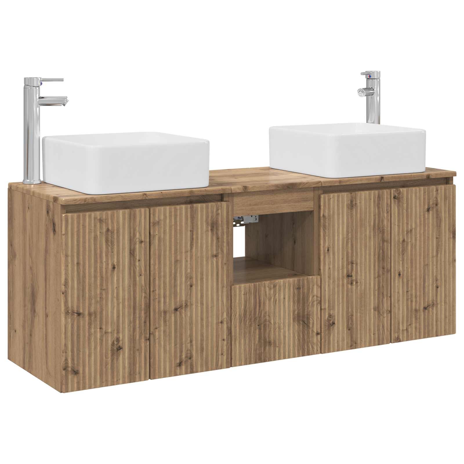 Ensemble d'armoire de salle de bain 3 pc Chêne artisanal