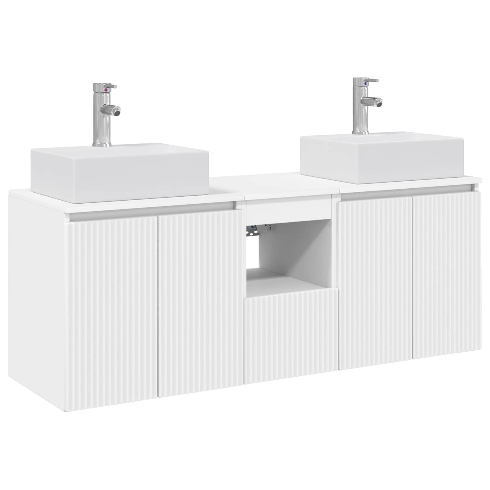 Ensemble d'armoire de salle de bain 3 pc Blanc