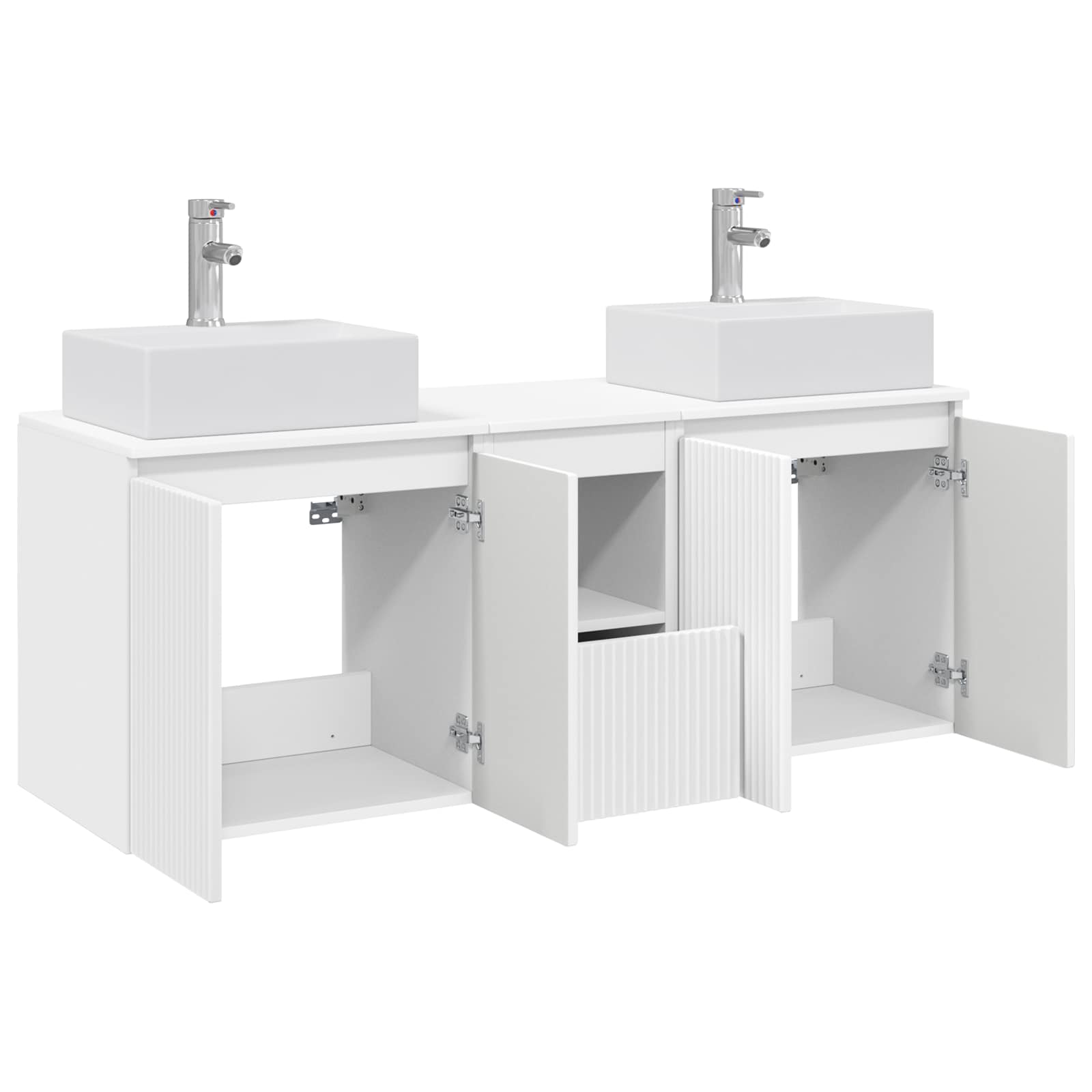 Ensemble d'armoire de salle de bain 3 pc Blanc