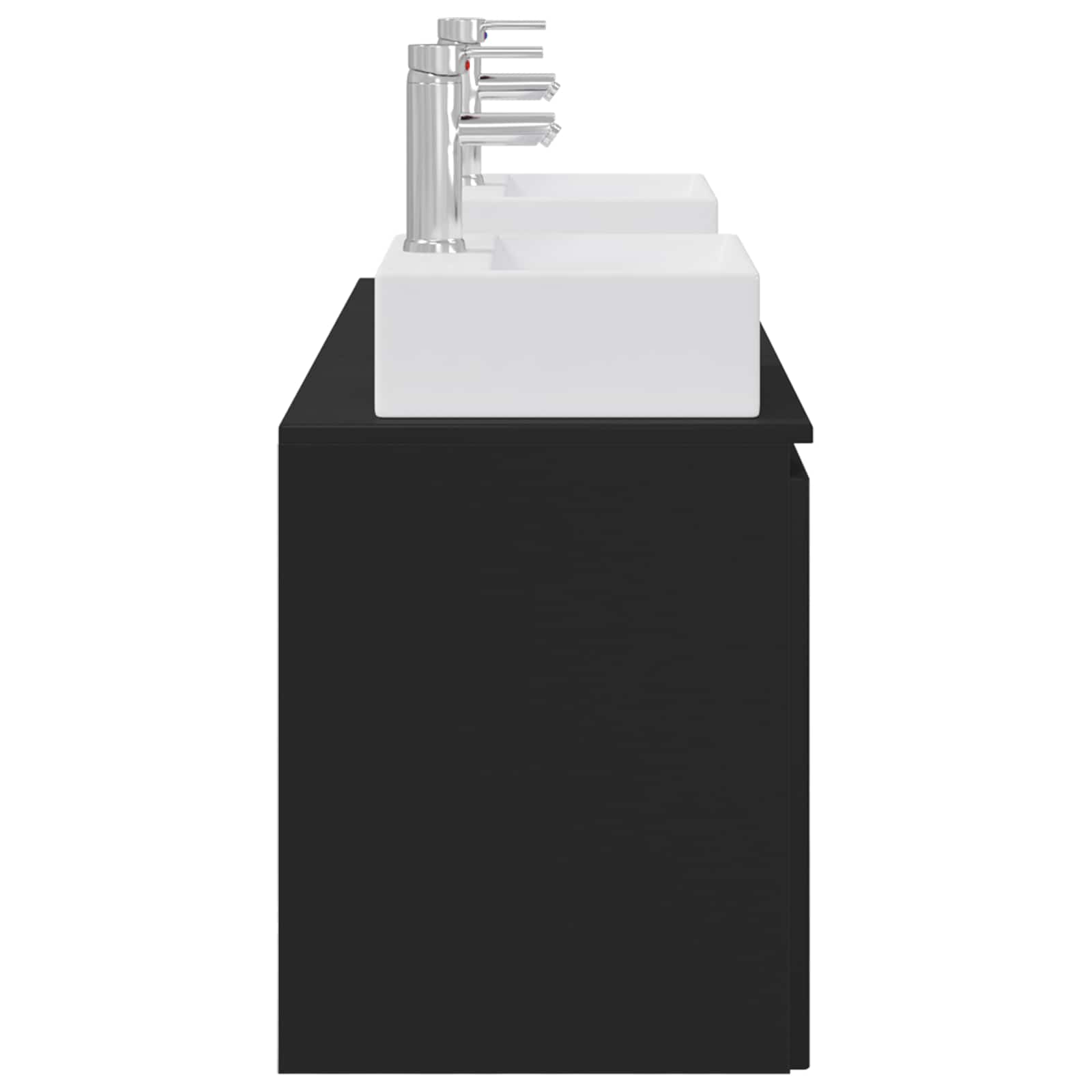 Ensemble d'armoire de salle de bain 3 pc Noir