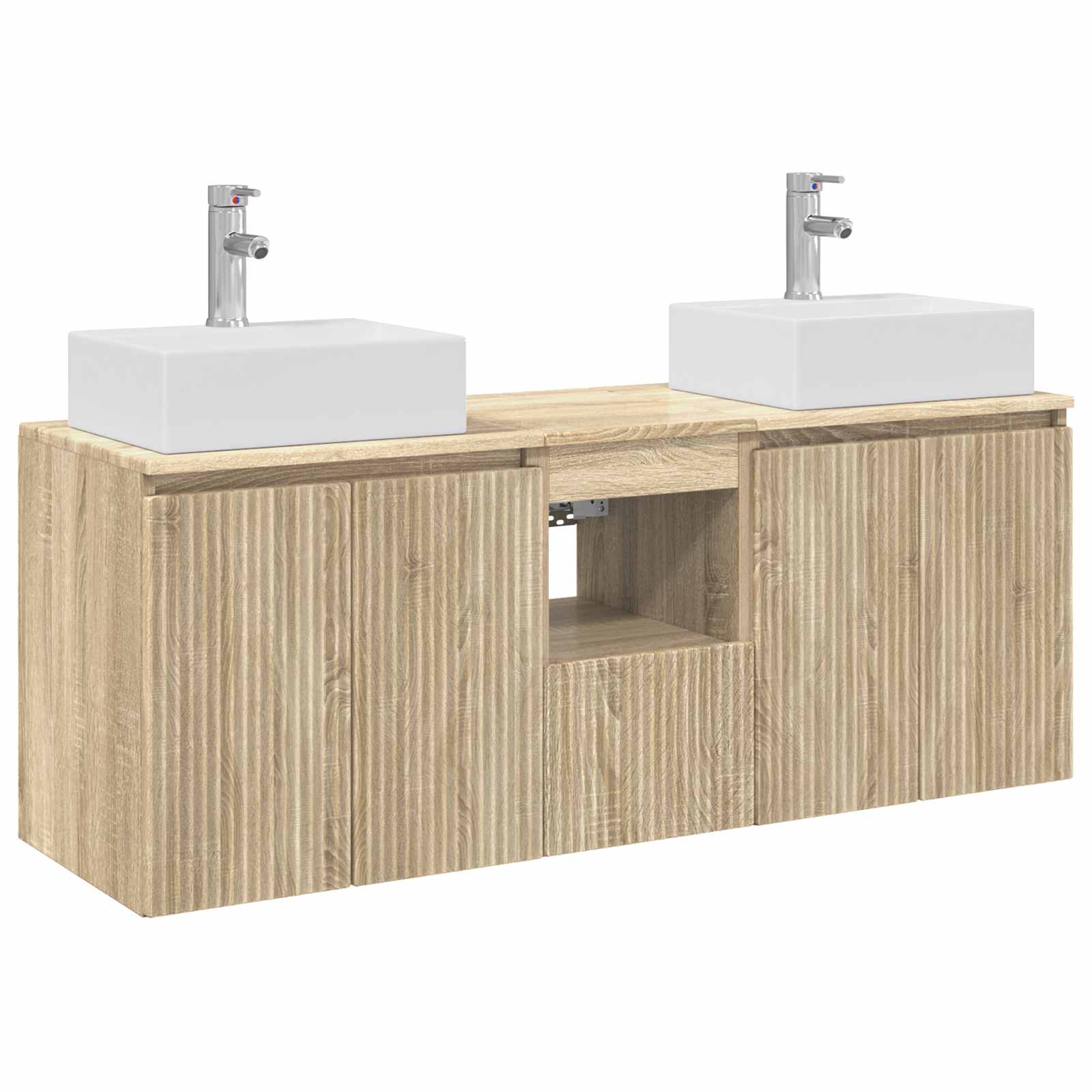 Ensemble d'armoire de salle de bain 3 pc Chêne Sonoma