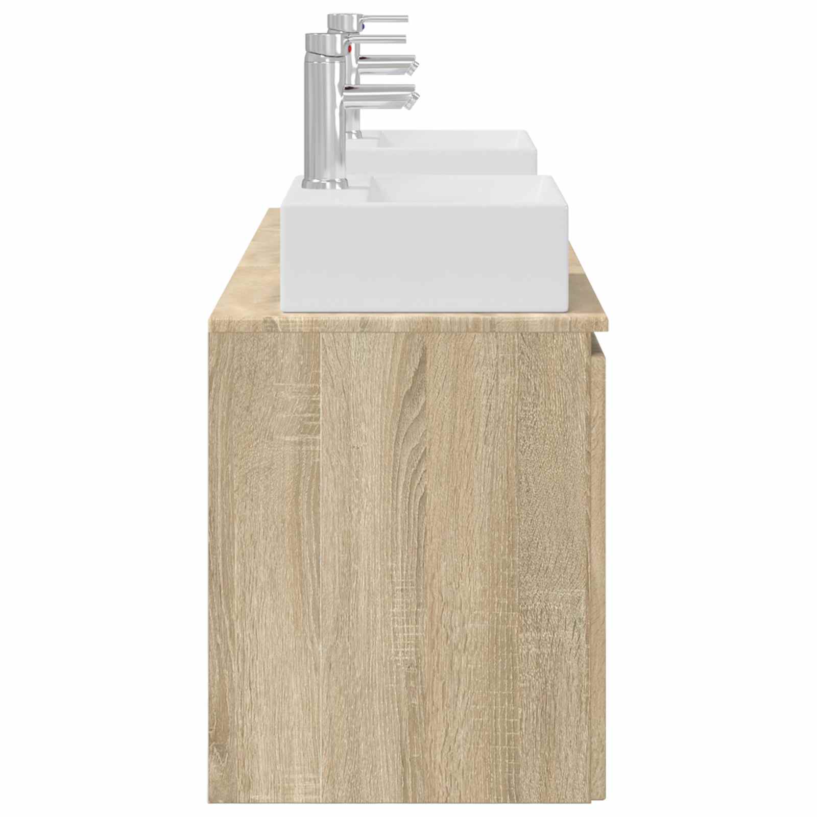 Ensemble d'armoire de salle de bain 3 pc Chêne Sonoma