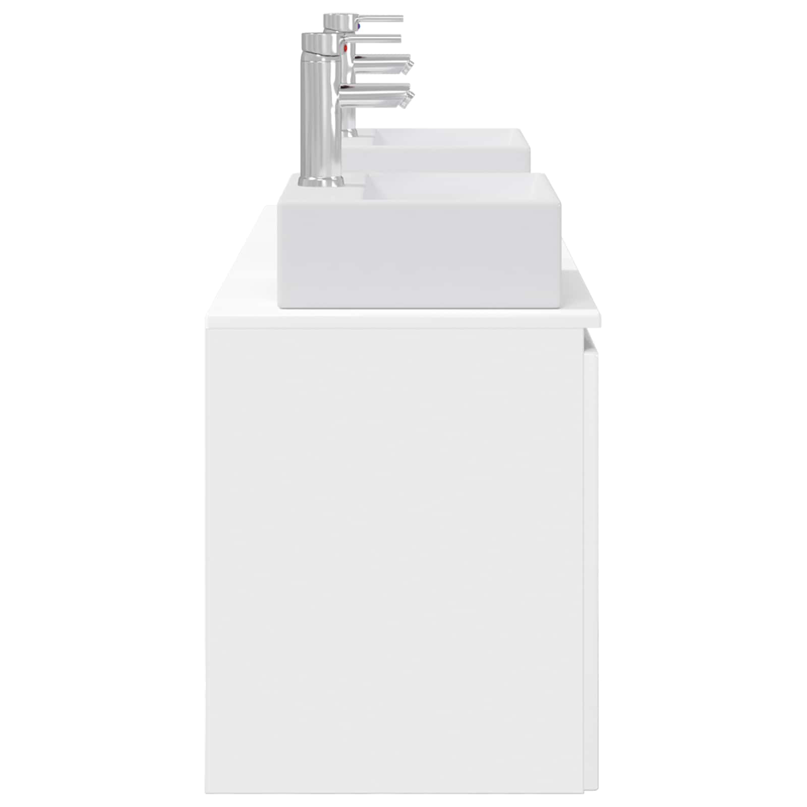 Ensemble d'armoire de salle de bain 3 pc Blanc brillant