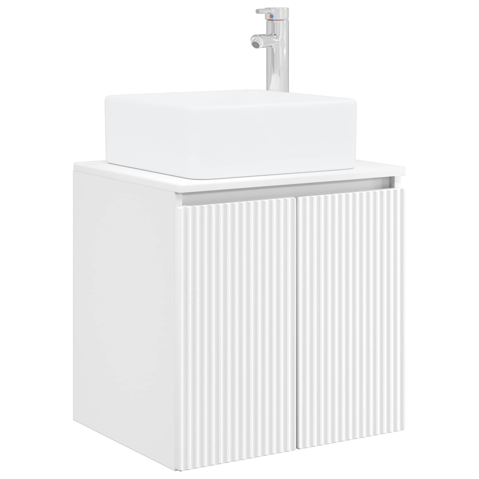 Ensemble d'armoire de salle de bain 3 pc Blanc 53 x 35 x 63 cm
