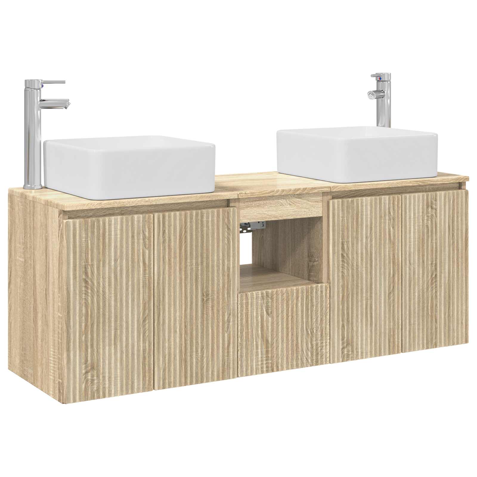 Ensemble d'armoire de salle de bain 3 pc Chêne Sonoma