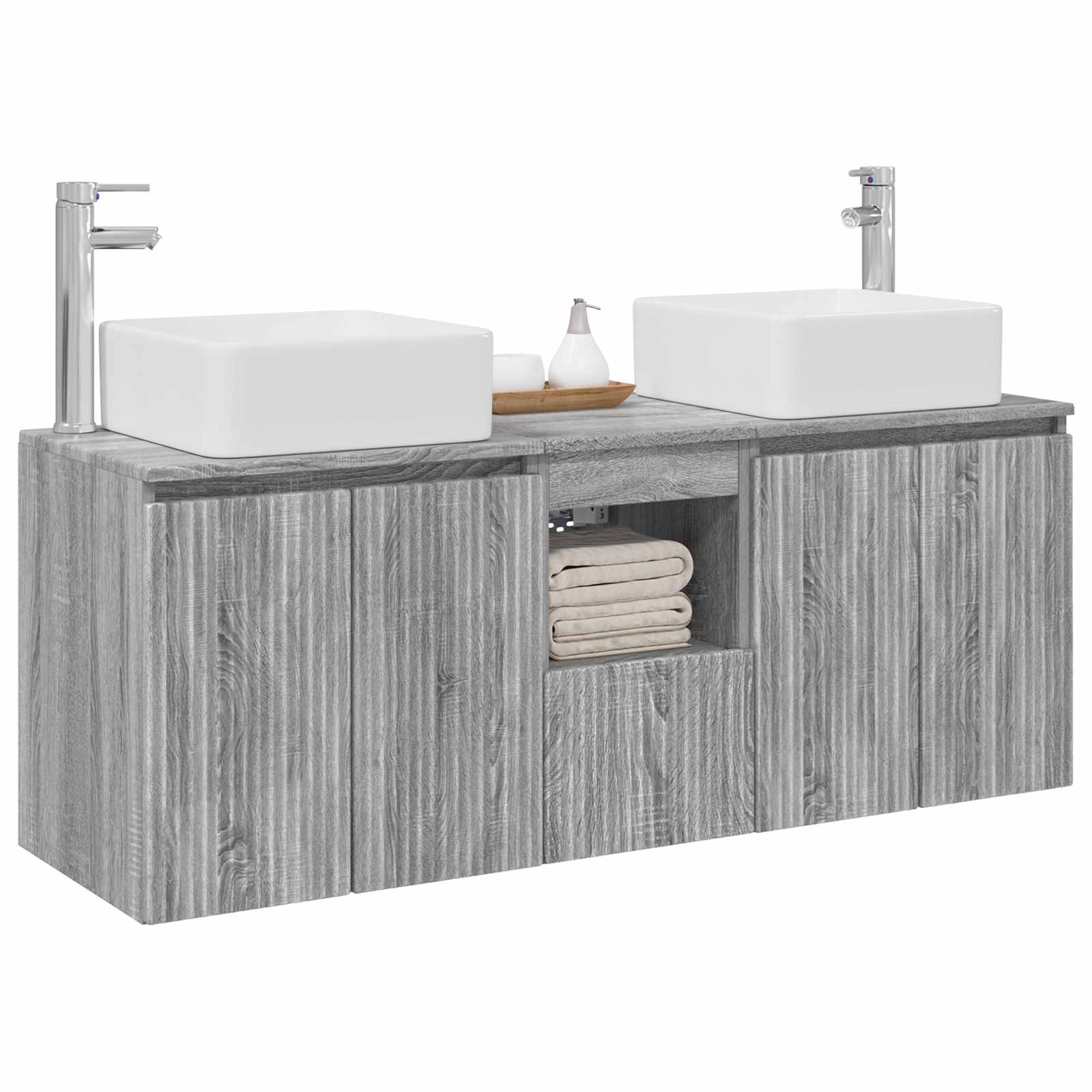 Ensemble d'armoire de salle de bain 3 pc Sonoma gris