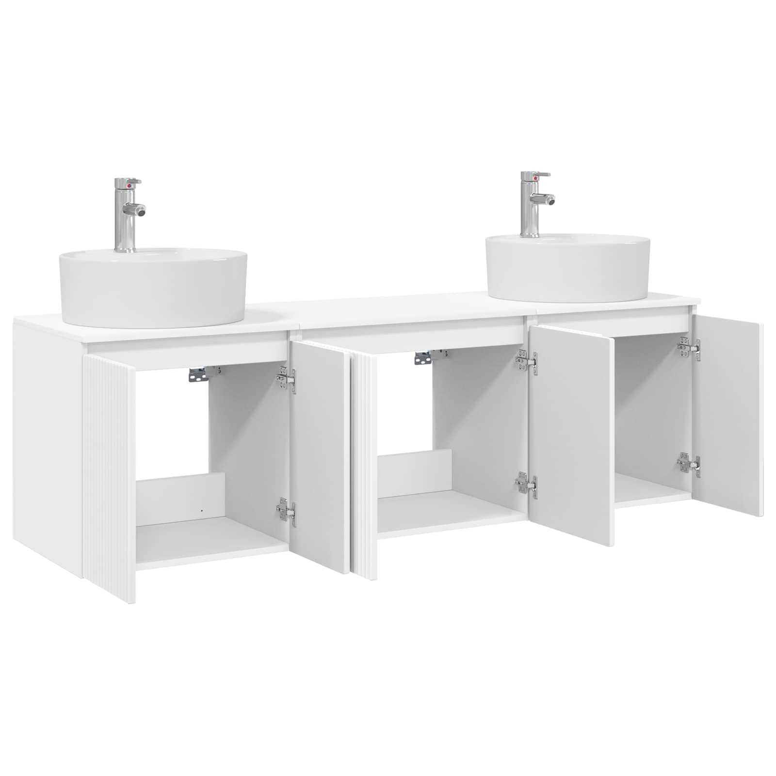 Ensemble d'armoire de salle de bain 3 pc Blanc
