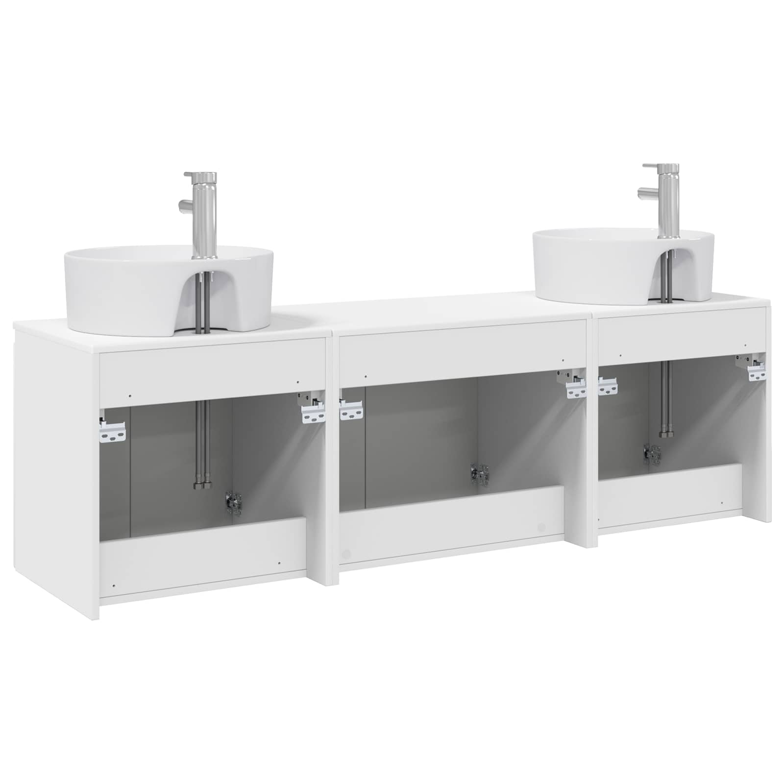 Ensemble d'armoire de salle de bain 3 pc Blanc