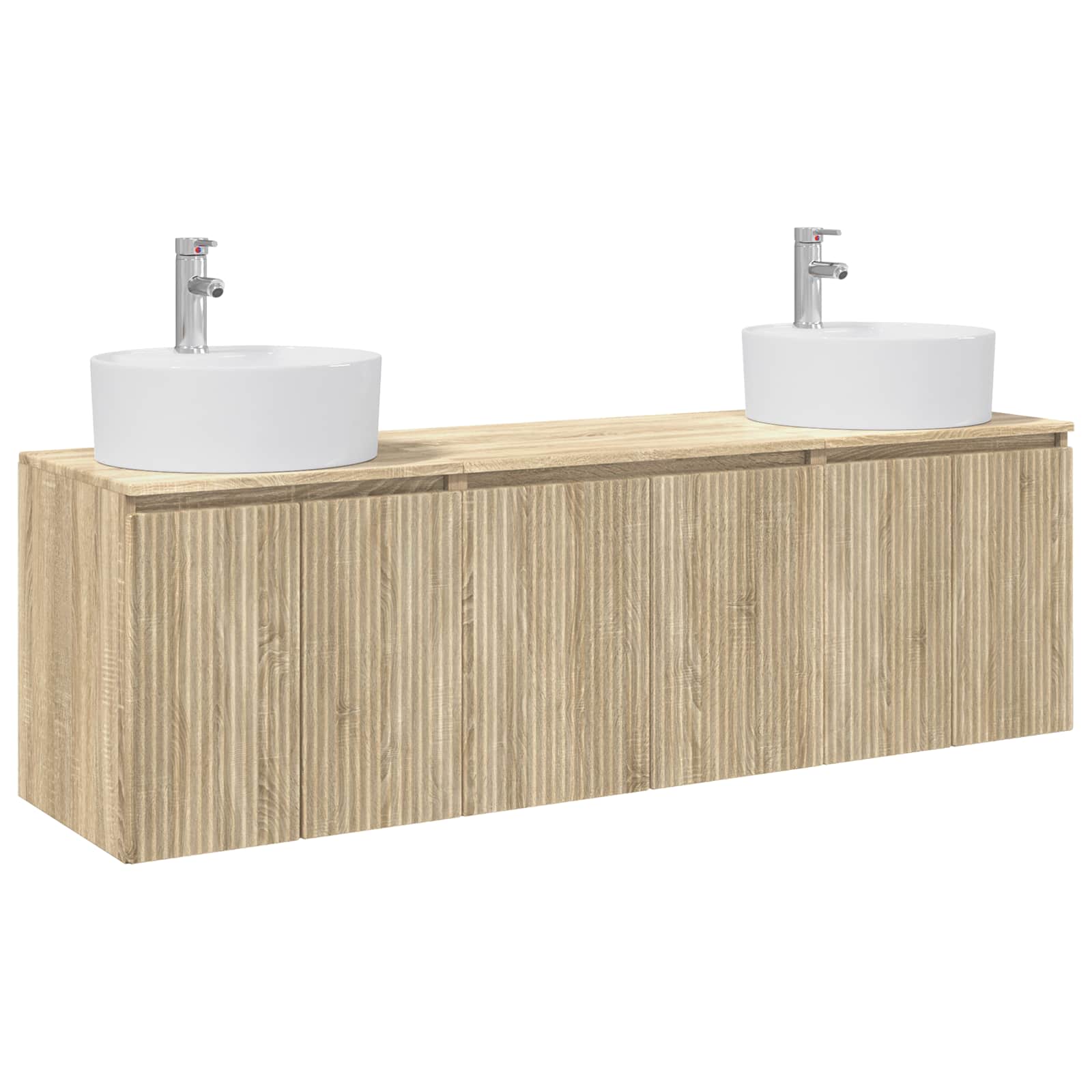 Ensemble d'armoire de salle de bain 3 pc Chêne Sonoma