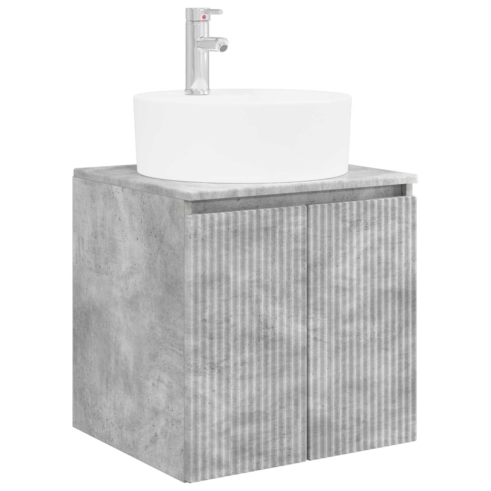 Ensemble d'armoire de salle de bain 3 pc Gris béton