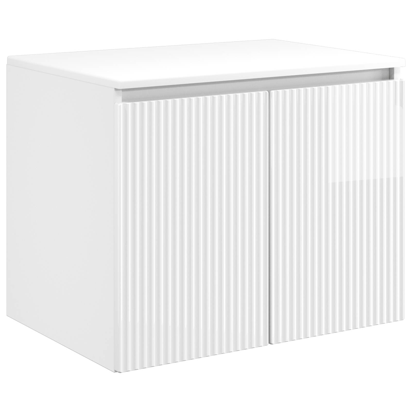 Ensemble d'armoire de salle de bain 3 pc Blanc brillant