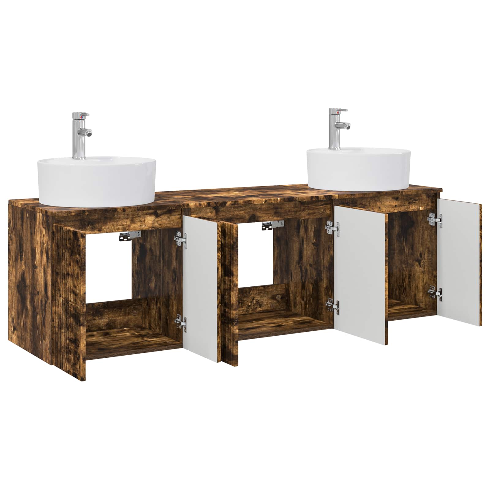 Ensemble d'armoire de salle de bain 3 pc Chêne fumé