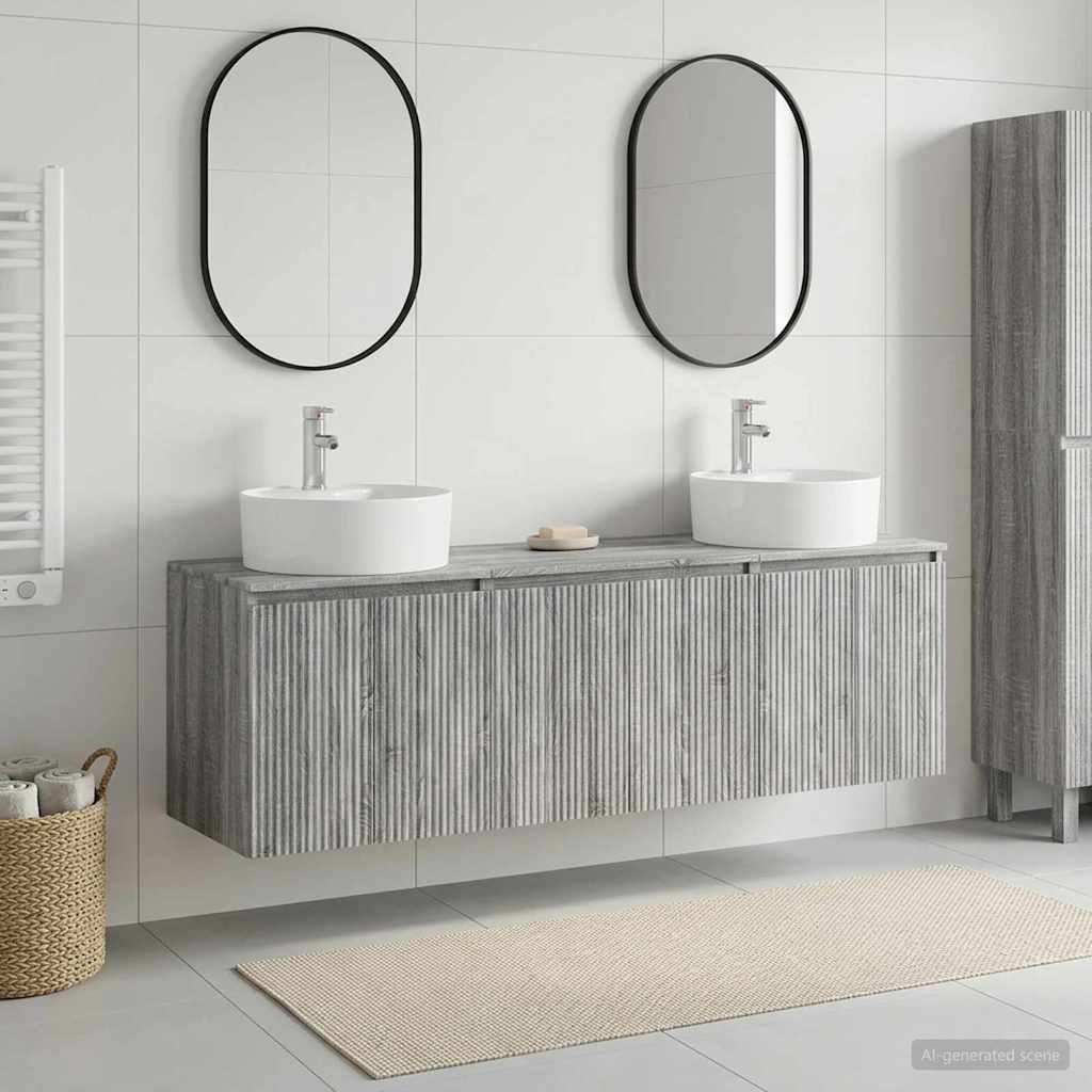Ensemble d'armoire de salle de bain 3 pc Sonoma gris