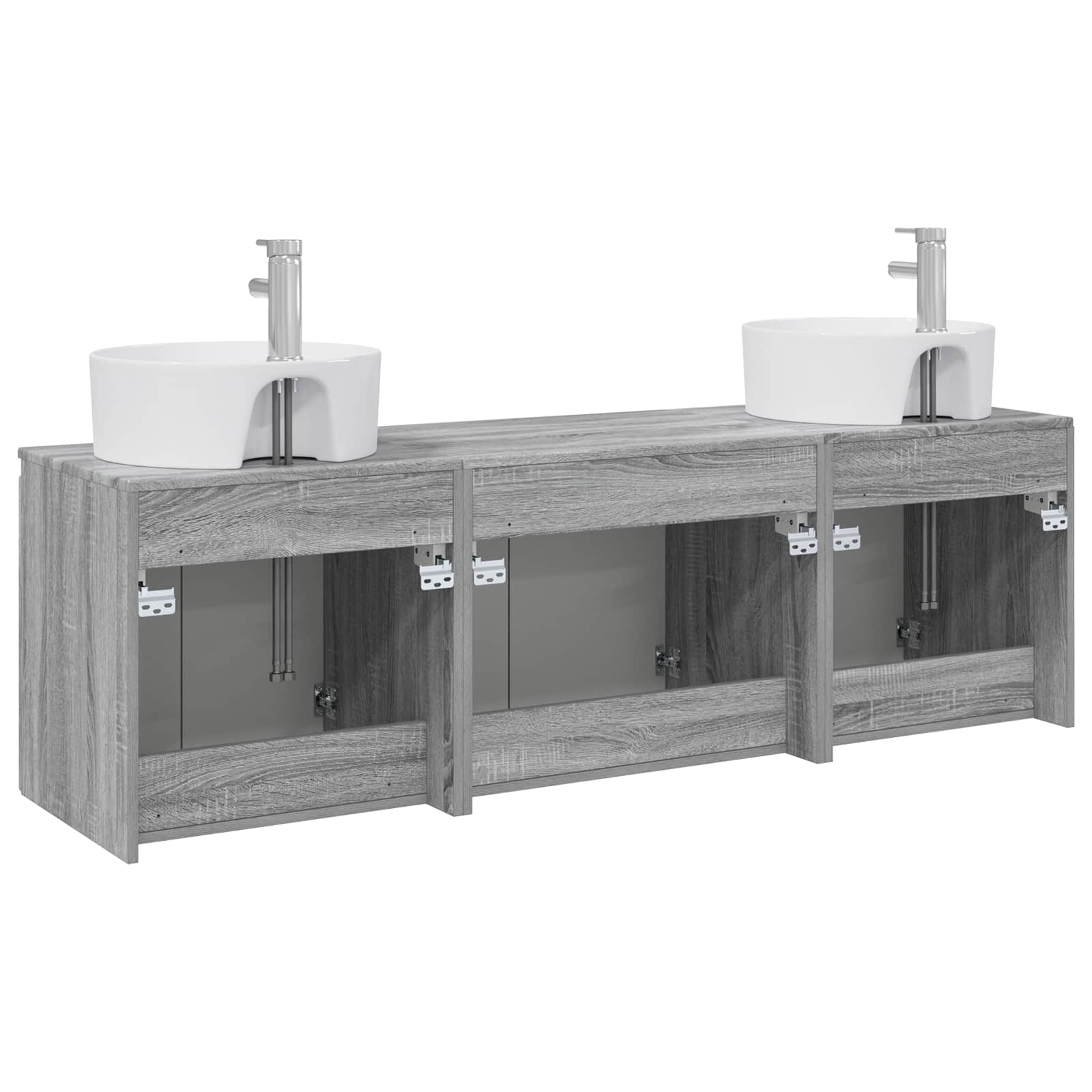 Ensemble d'armoire de salle de bain 3 pc Sonoma gris