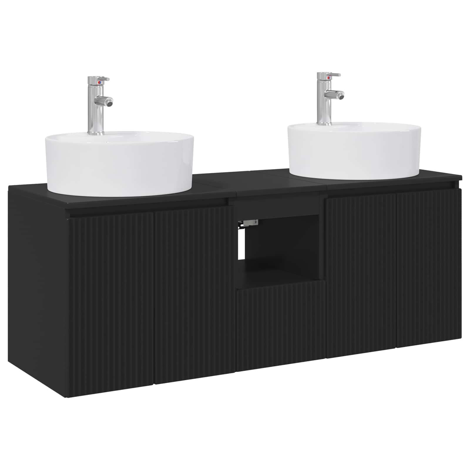 Ensemble d'armoire de salle de bain 3 pc Noir