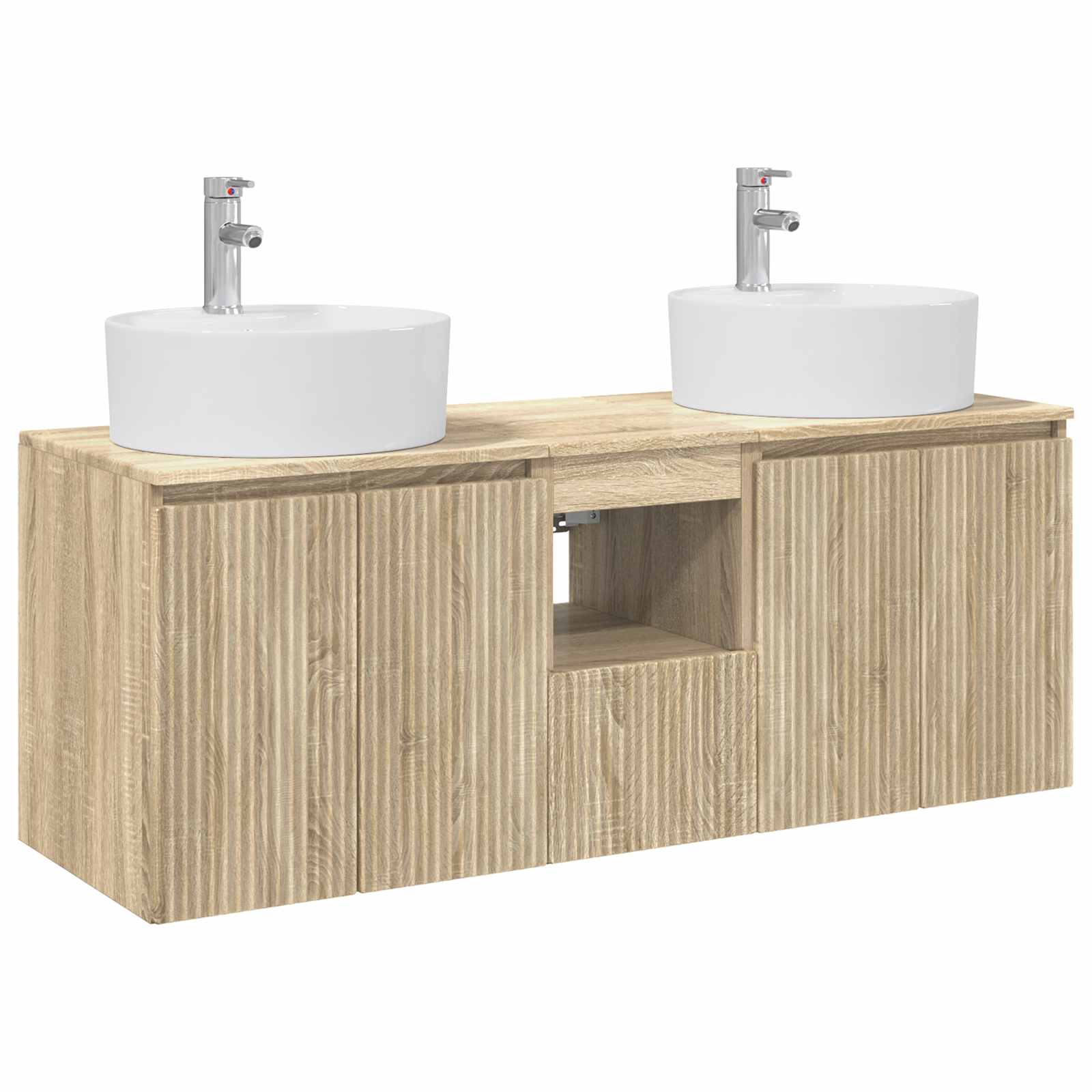Ensemble d'armoire de salle de bain 3 pc Chêne Sonoma