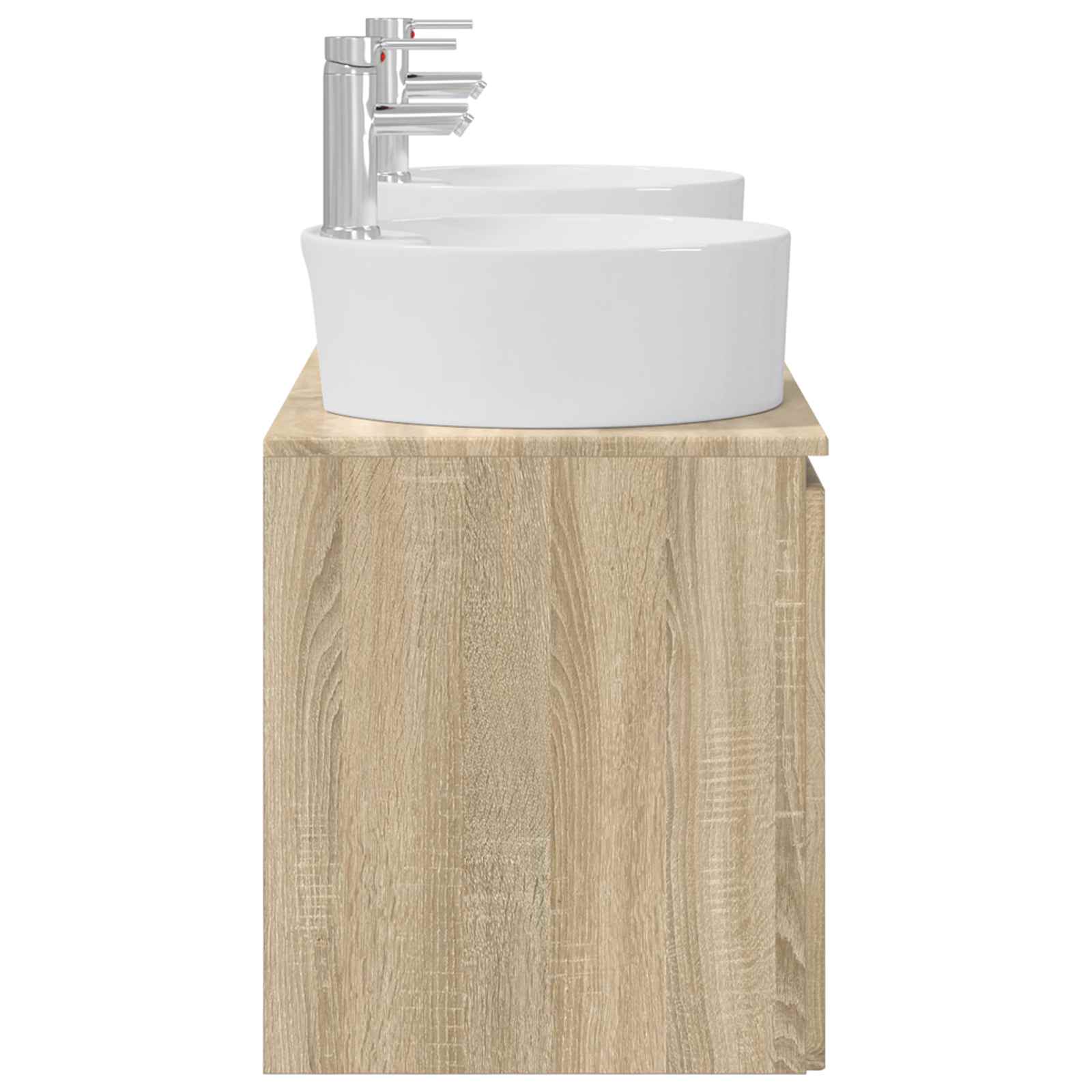 Ensemble d'armoire de salle de bain 3 pc Chêne Sonoma