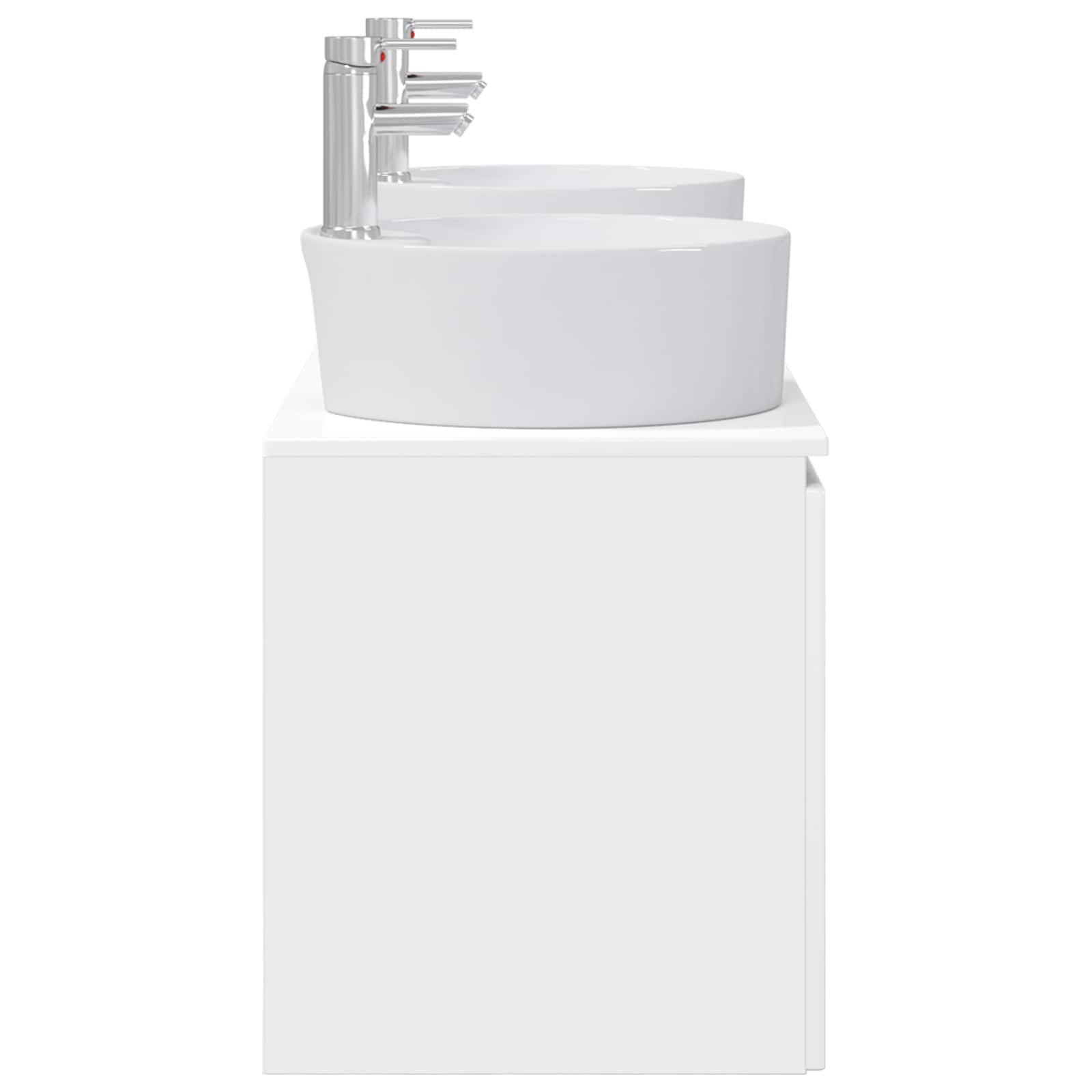Ensemble d'armoire de salle de bain 3 pc Blanc brillant