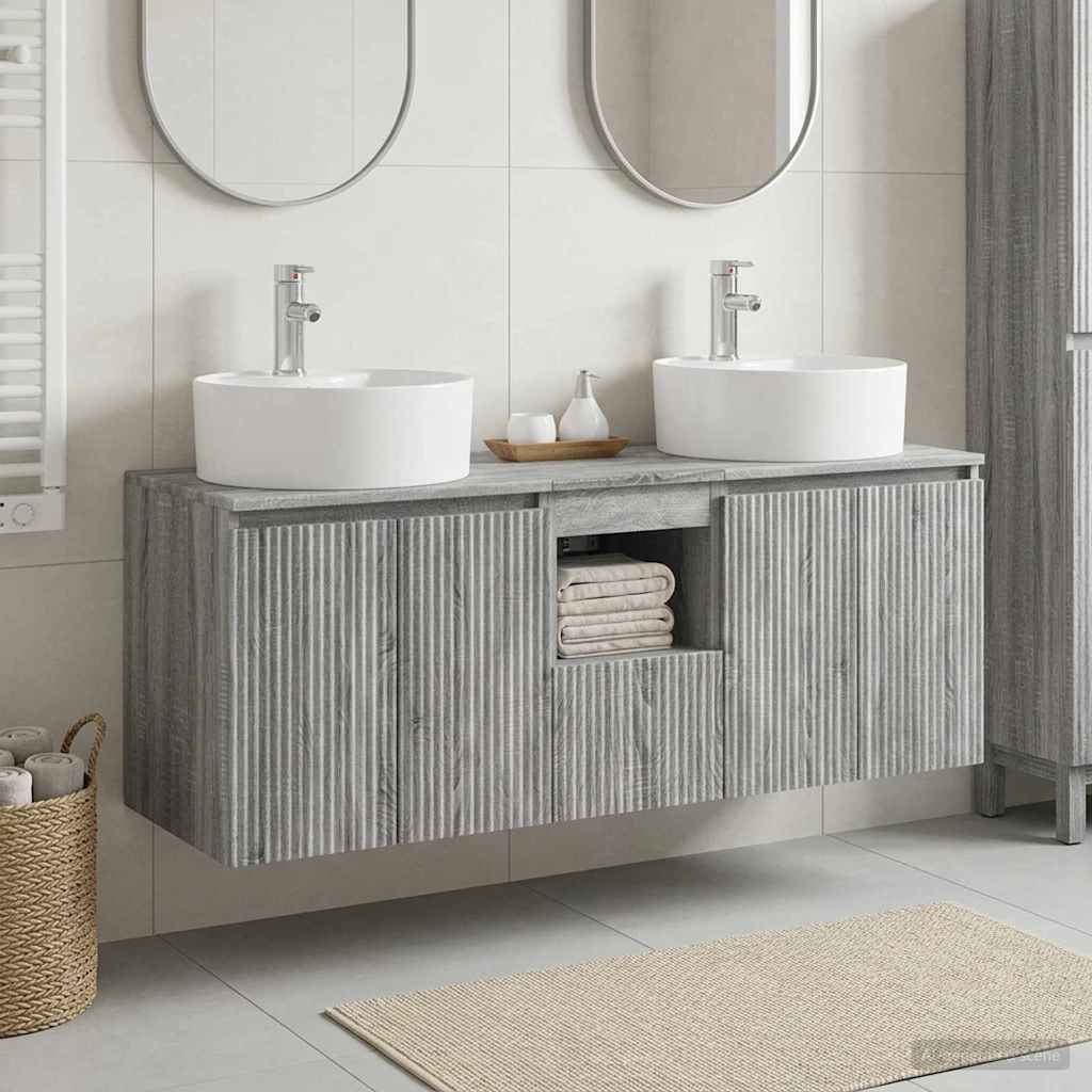 Ensemble d'armoire de salle de bain 3 pc Sonoma gris
