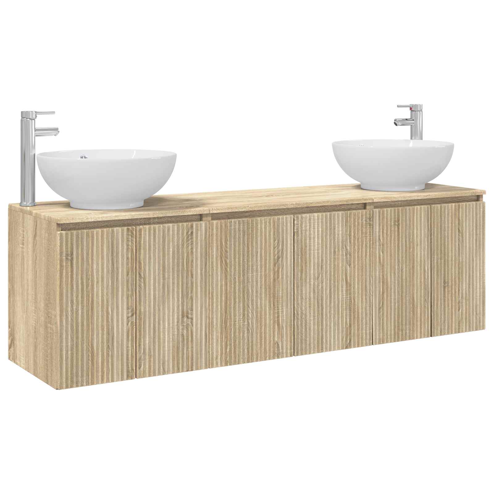 Ensemble d'armoire de salle de bain 3 pc Chêne Sonoma