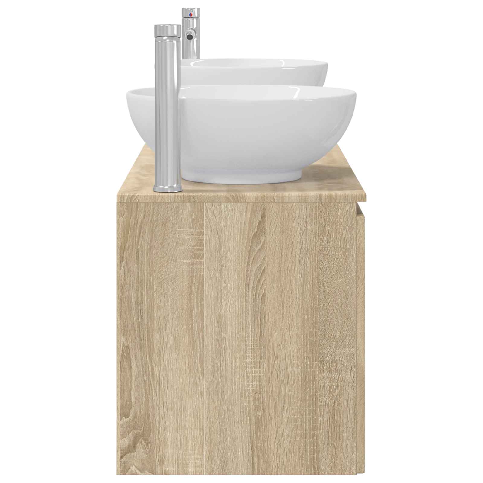 Ensemble d'armoire de salle de bain 3 pc Chêne Sonoma