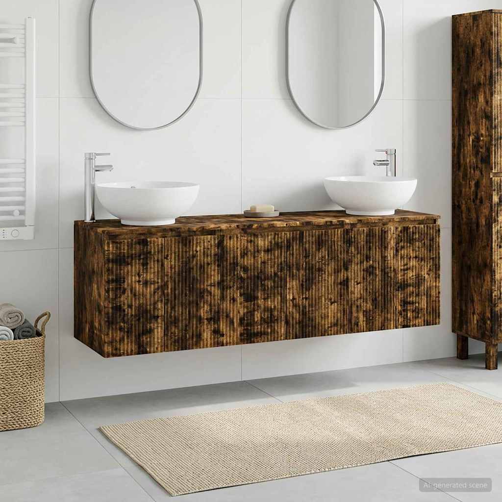 Ensemble d'armoire de salle de bain 3 pc Chêne fumé