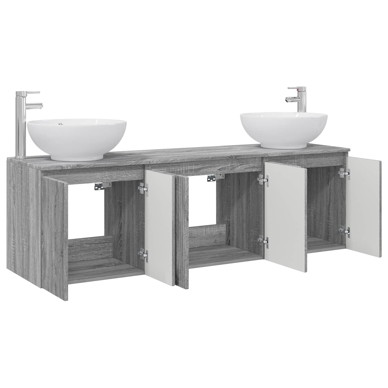 Ensemble d'armoire de salle de bain 3 pc Sonoma gris
