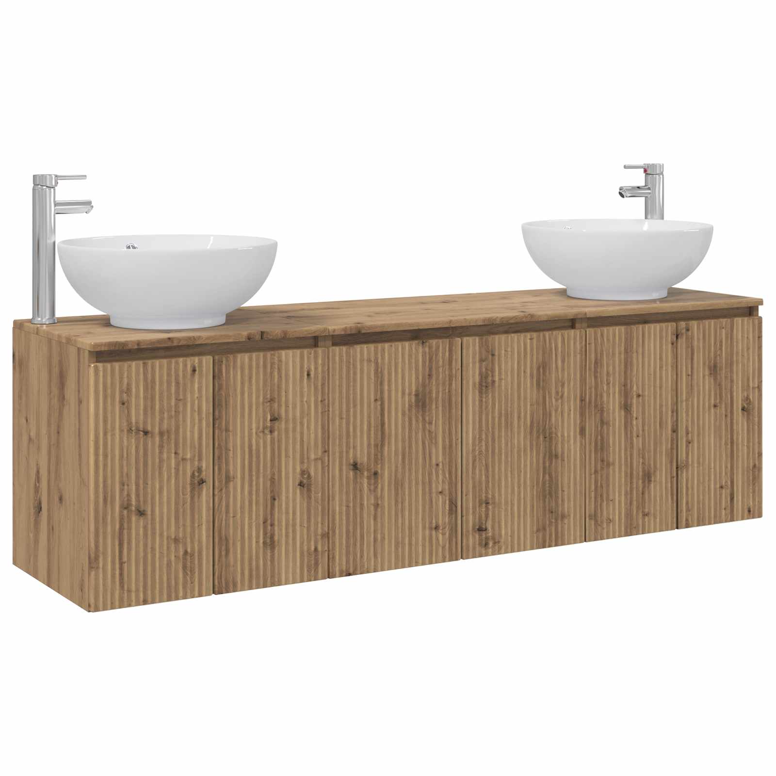 Ensemble d'armoire de salle de bain 3 pc Chêne artisanal