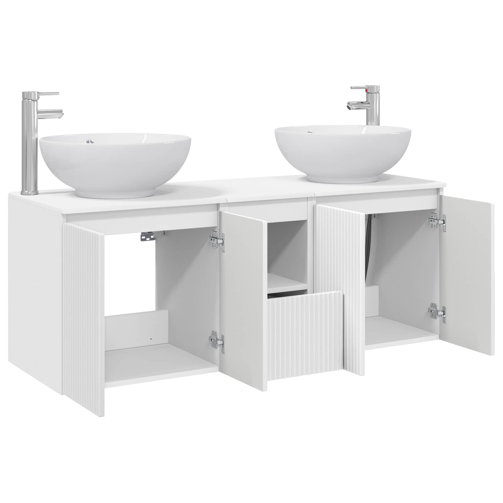Ensemble d'armoire de salle de bain 3 pc Blanc