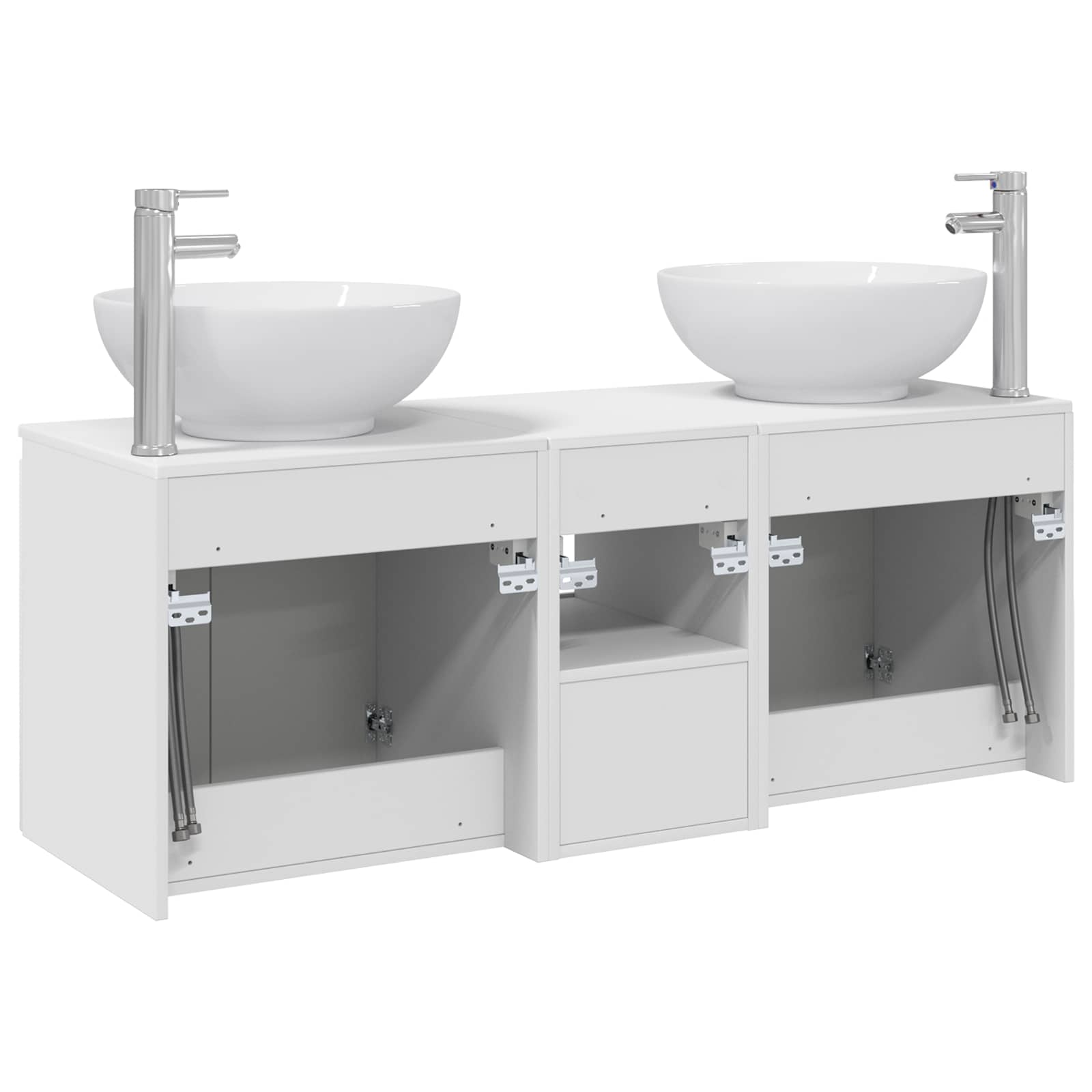 Ensemble d'armoire de salle de bain 3 pc Blanc