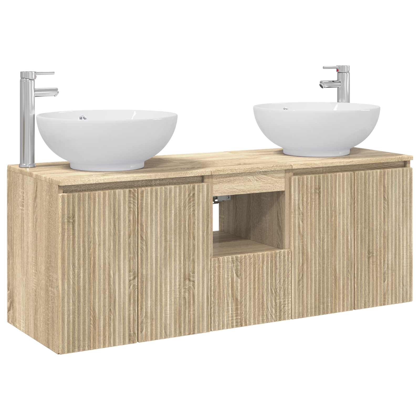 Ensemble d'armoire de salle de bain 3 pc Chêne Sonoma