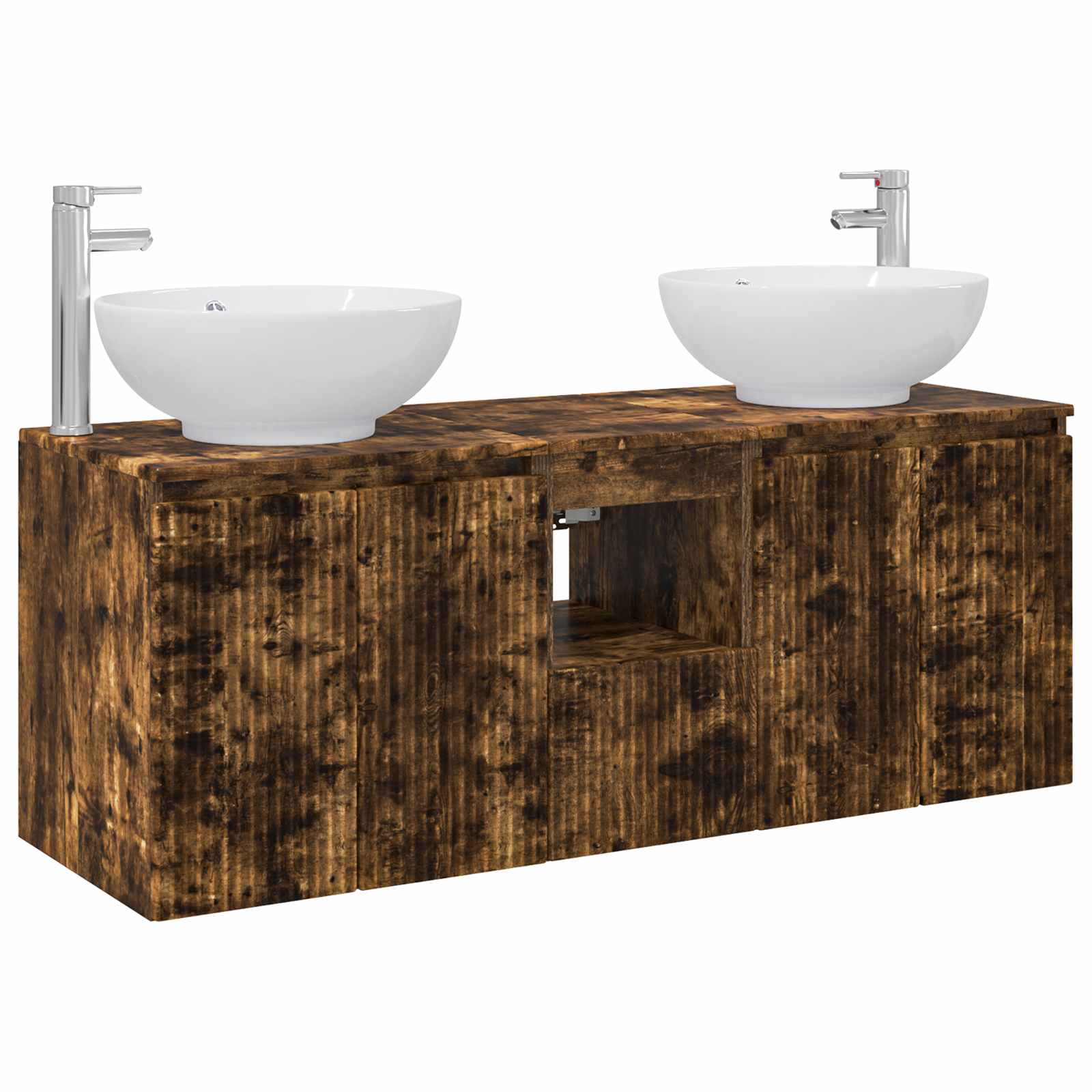Ensemble d'armoire de salle de bain 3 pc Chêne fumé