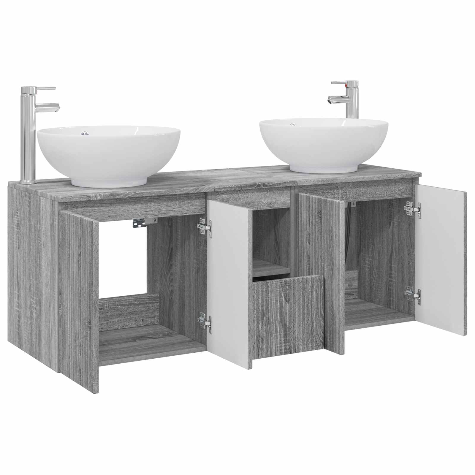 Ensemble d'armoire de salle de bain 3 pc Sonoma gris