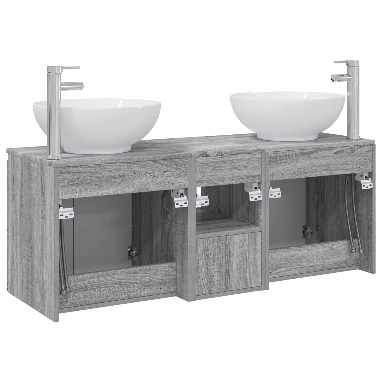 Ensemble d'armoire de salle de bain 3 pc Sonoma gris