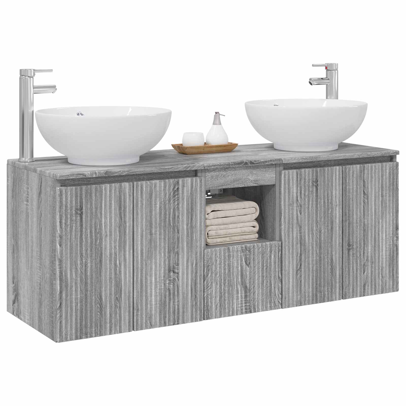 Ensemble d'armoire de salle de bain 3 pc Sonoma gris