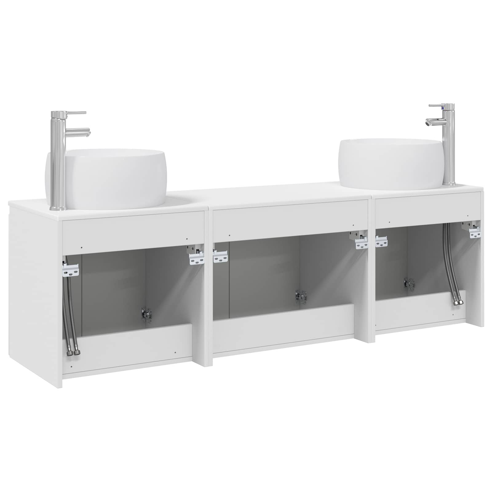 Ensemble d'armoire de salle de bain 3 pc Blanc
