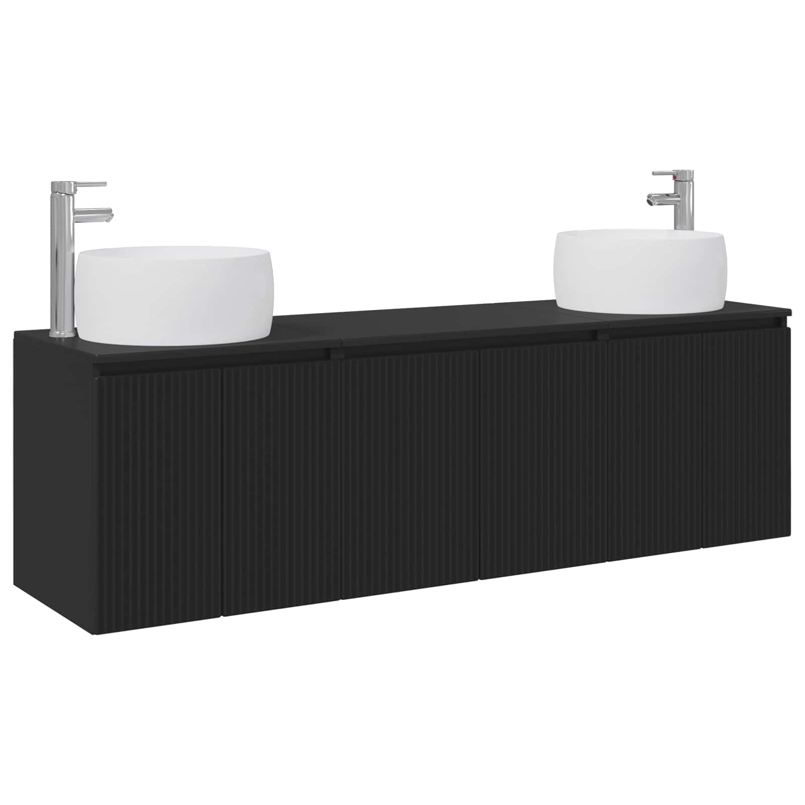 Ensemble d'armoire de salle de bain 3 pc Noir