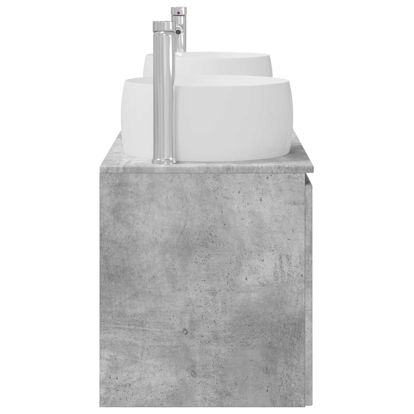 Ensemble d'armoire de salle de bain 3 pc Gris béton