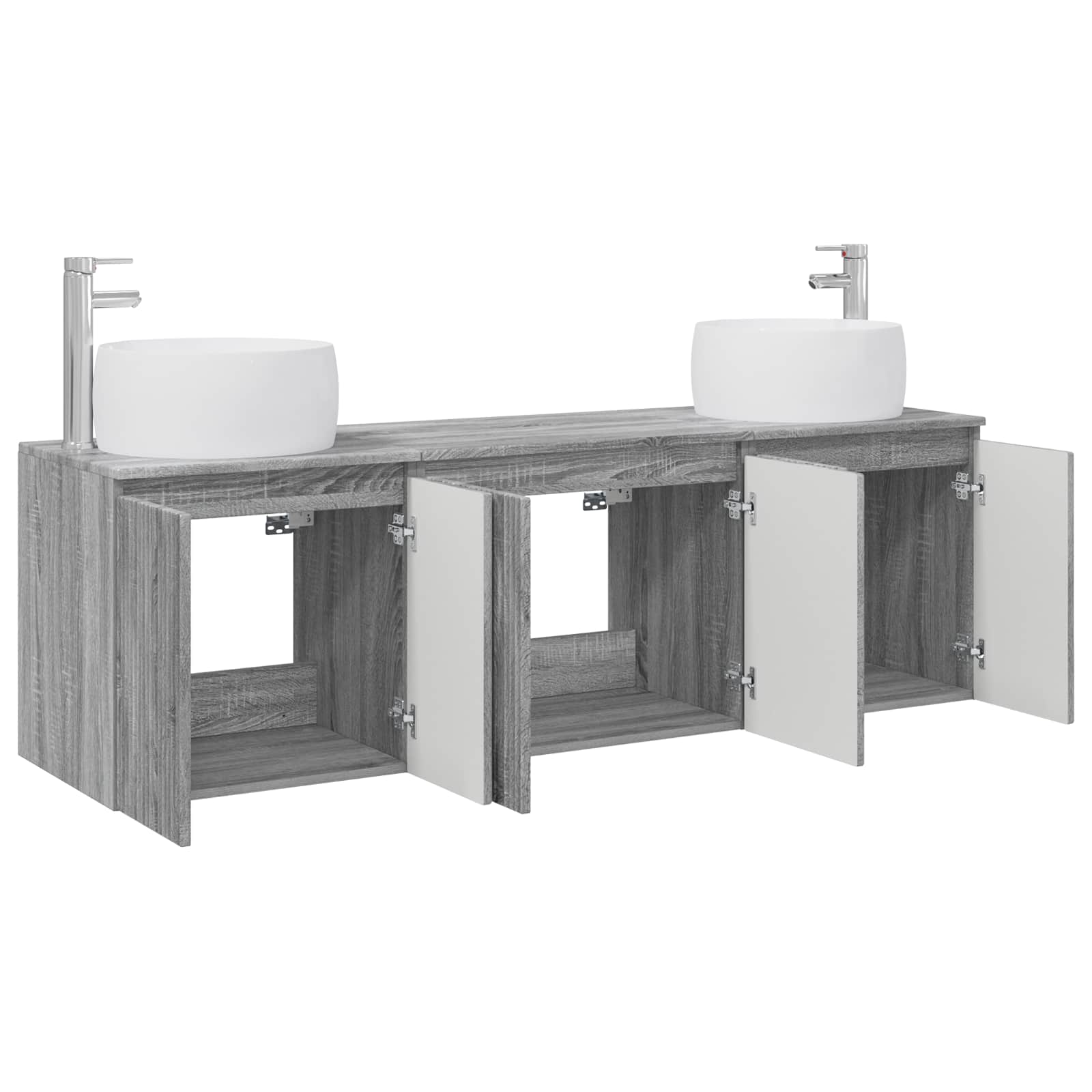 Ensemble d'armoire de salle de bain 3 pc Sonoma gris