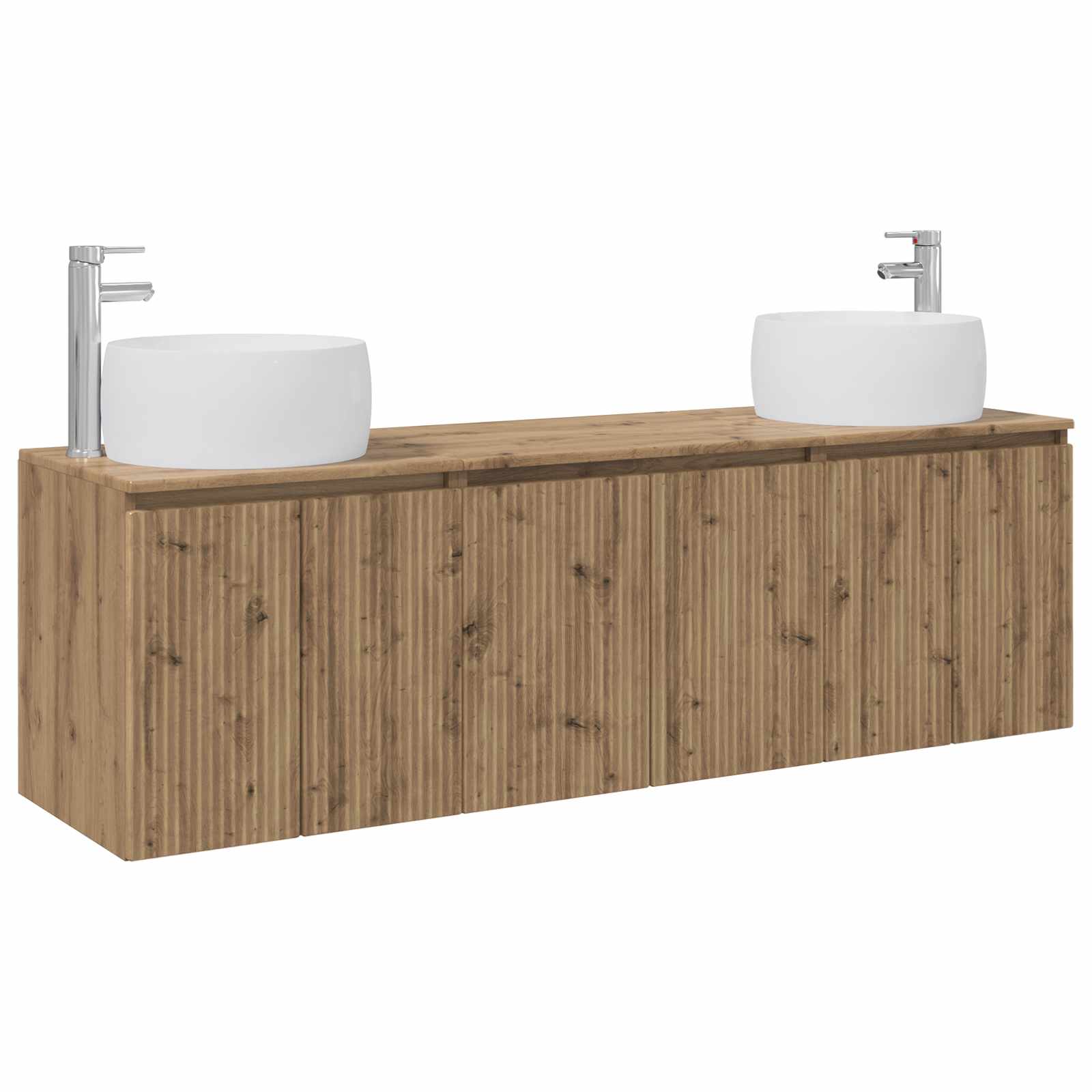 Ensemble d'armoire de salle de bain 3 pc Chêne artisanal