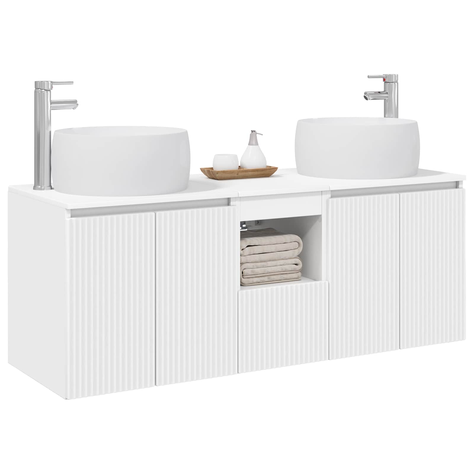 Ensemble d'armoire de salle de bain 3 pc Blanc
