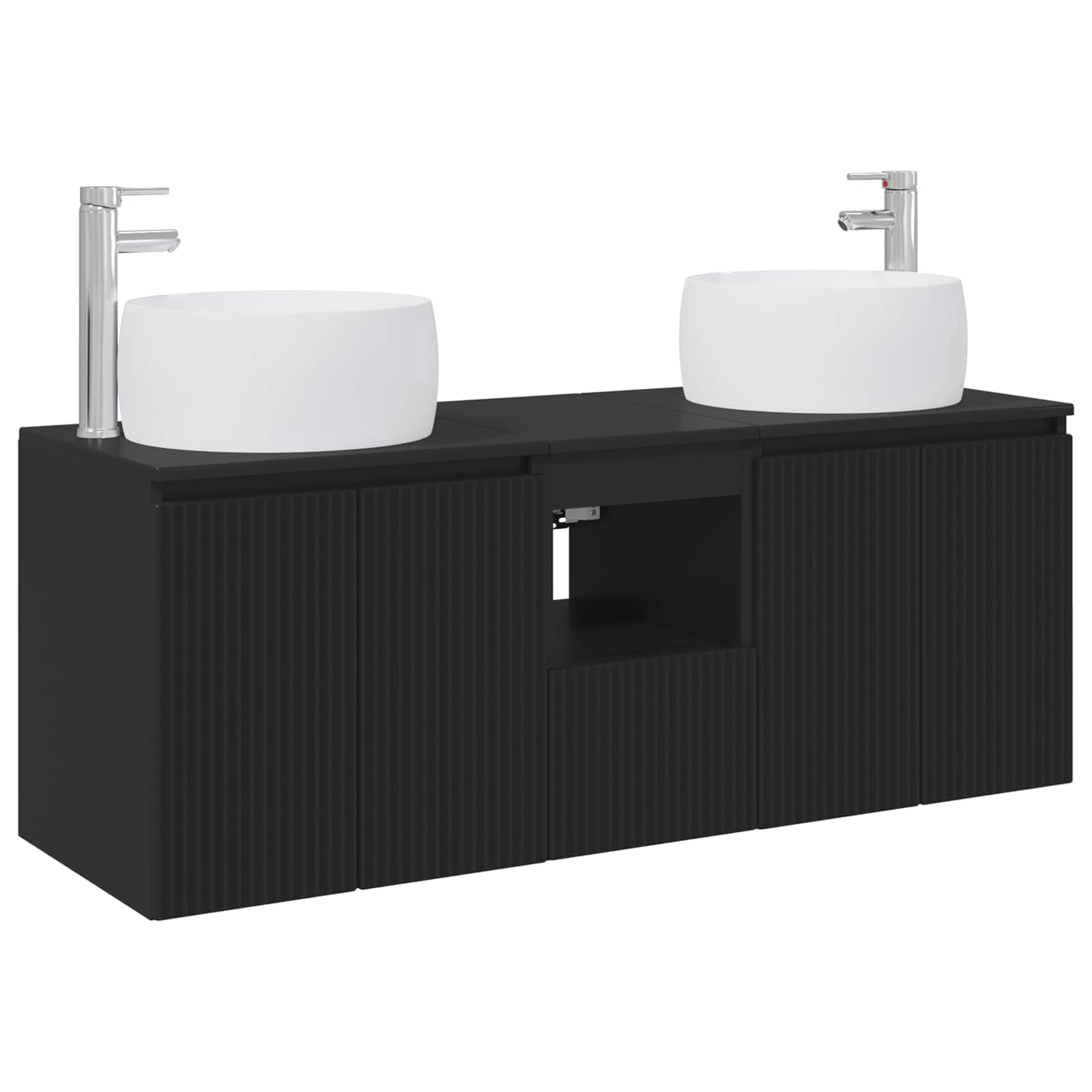 Ensemble d'armoire de salle de bain 3 pc Noir