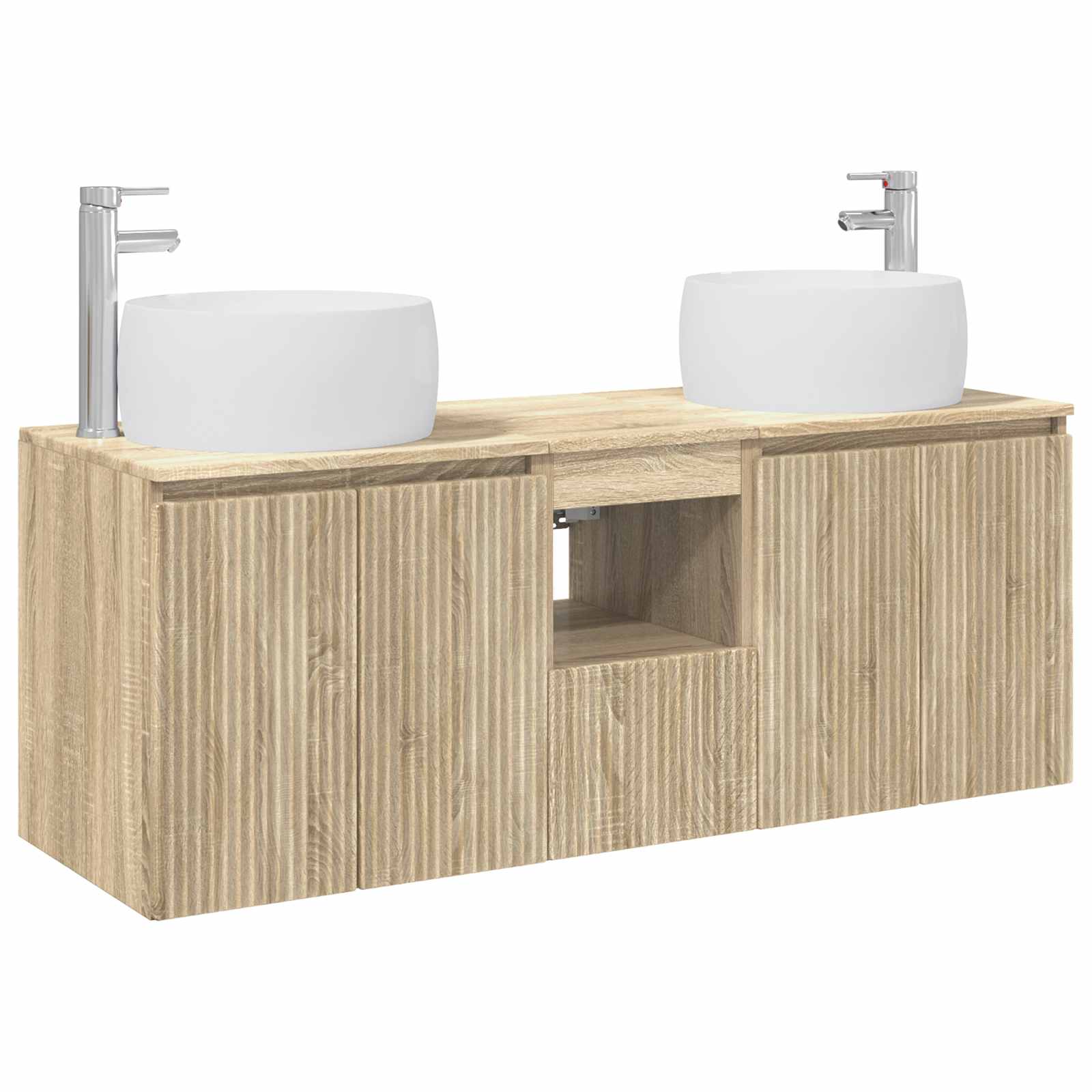 Ensemble d'armoire de salle de bain 3 pc Chêne Sonoma