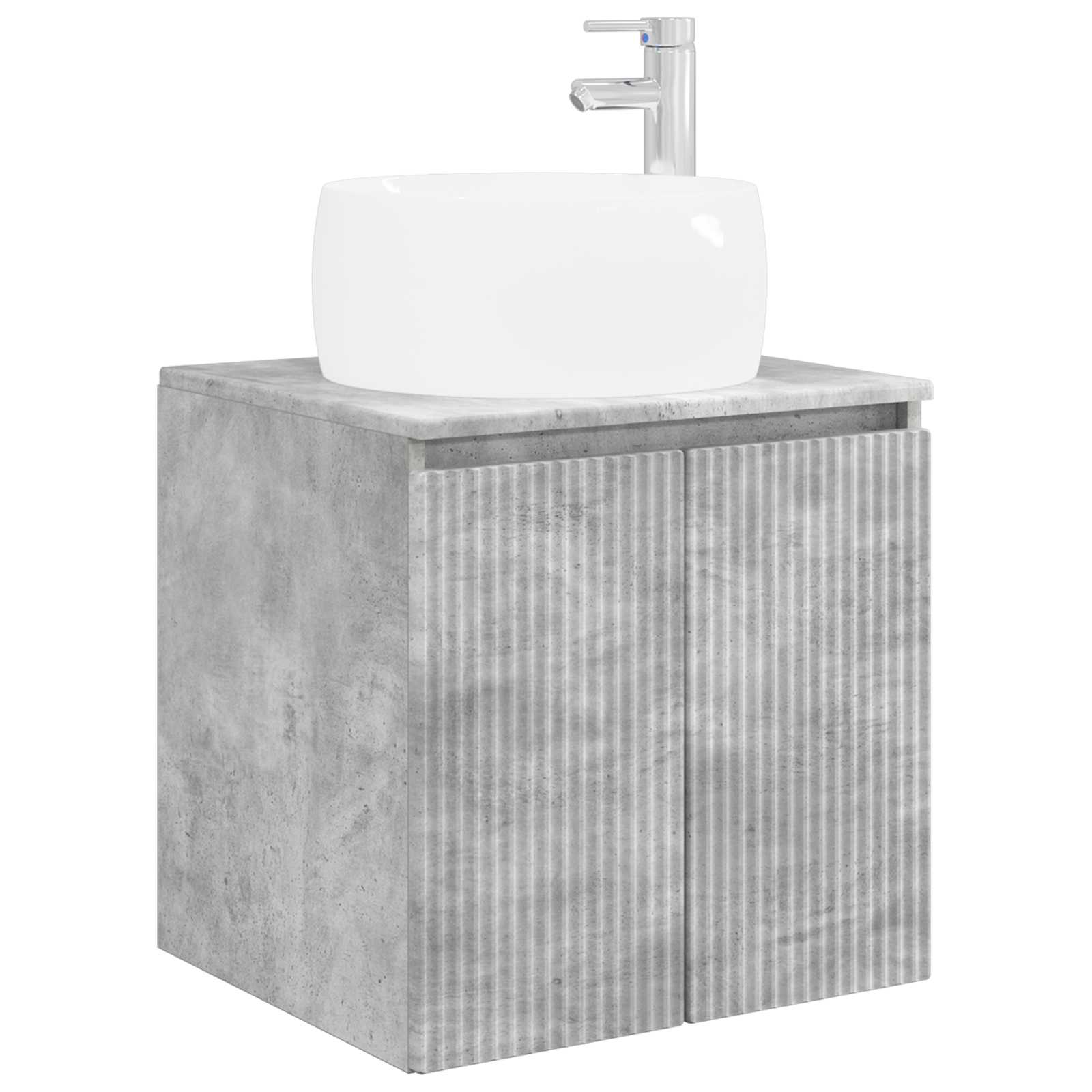 Ensemble d'armoire de salle de bain 3 pc Gris béton
