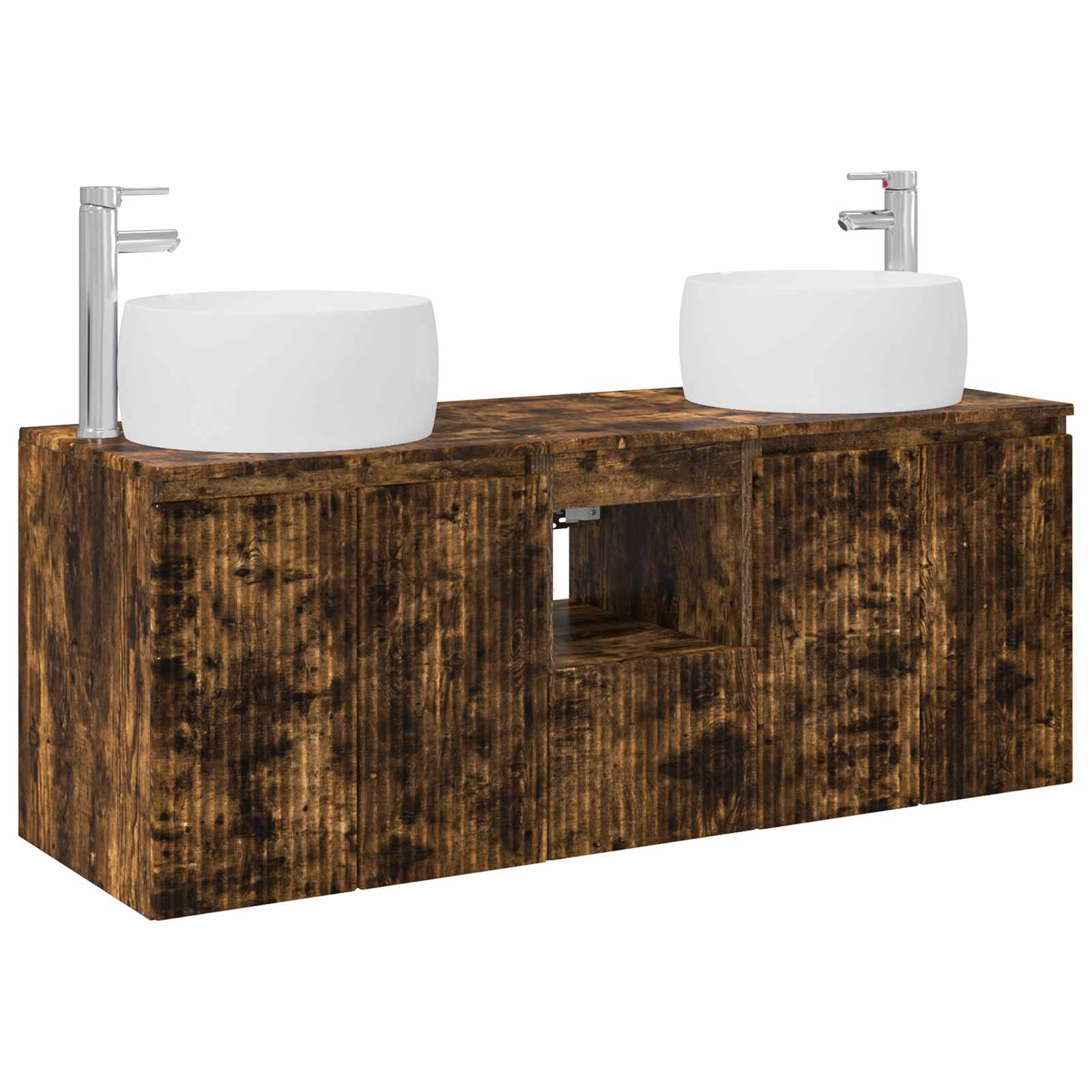 Ensemble d'armoire de salle de bain 3 pc Chêne fumé