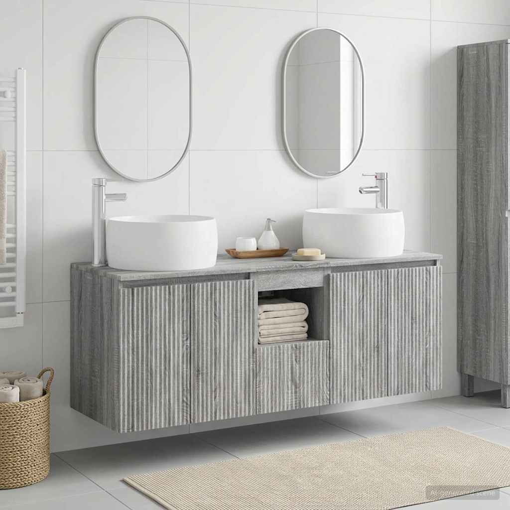 Ensemble d'armoire de salle de bain 3 pc Sonoma gris