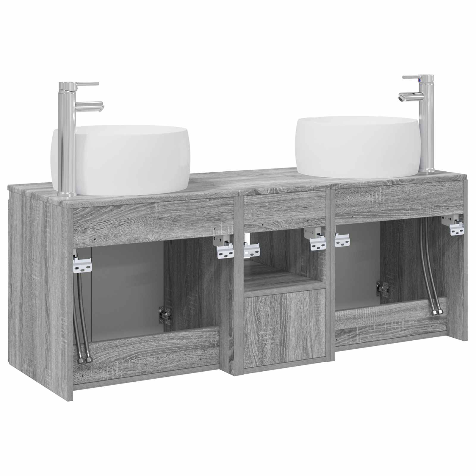 Ensemble d'armoire de salle de bain 3 pc Sonoma gris