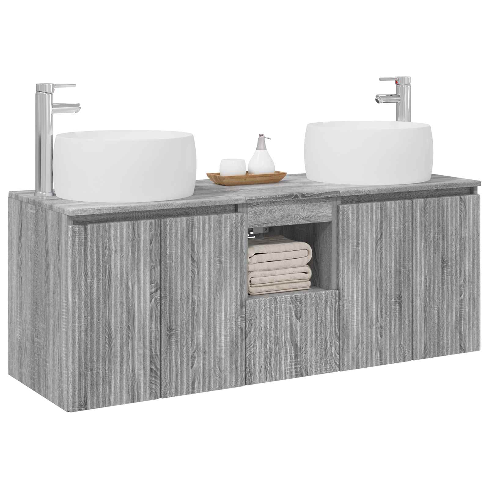Ensemble d'armoire de salle de bain 3 pc Sonoma gris