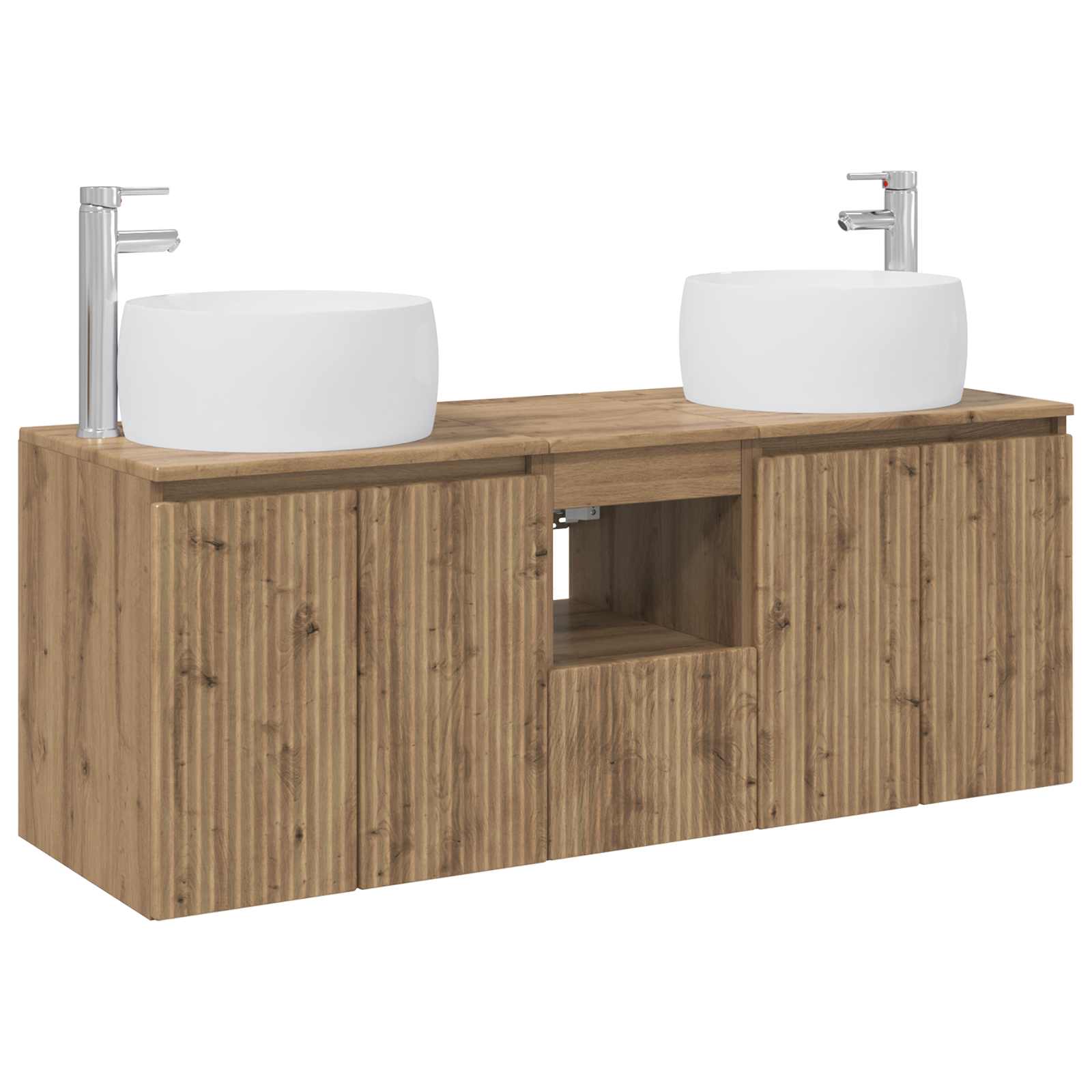 Ensemble d'armoire de salle de bain 3 pc Chêne artisanal